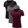 image:imageNELEUS Womens 3 Pack Compression Workout Athletic Shirt8016 BlackGreyBurgundy 3 Pack