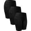 image:imageNELEUS Womens Athletic Shorts High Waist Tummy Control Workout Biker Shorts for Running Gym Yoga9005 3 Pack blackBlackBlack
