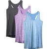 image:imageNELEUS Womens Workout Tank Top Racerback Yoga Tanks Athletic Gym Shirts06 Dark GreyPurpleLight Blue