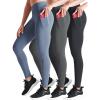 image:imageNELEUS Womens Yoga Pant Tummy Control High Waist Running Leggings with Pocket9124 BlackGreyNavy Blue 3 Pack