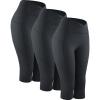 image:imageNELEUS Womens Yoga Running Capris Tummy Control High Waist Workout Pants9123 BlackBlackBlack  3 Pack