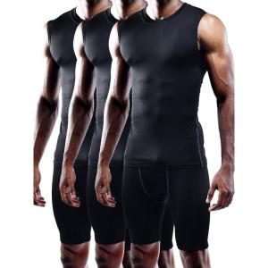 image:imageNELEUS Mens 3 Pack Athletic Compression Under Base Layer Sport Tank Top803 BlackBlackBlack 3 Pack