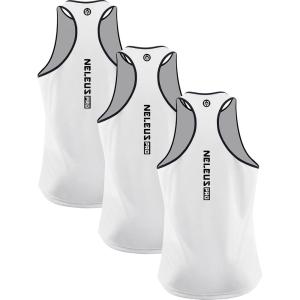 image:imageNELEUS Mens 3 Pack Dry Fit YBack Muscle Tank Workout Gym Shirt5097 WhiteWhiteWhite 3 Pack