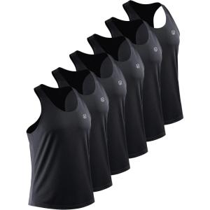 image:imageNELEUS Mens 3 Pack Running Tank Top Dry Fit YBack Athletic Workout Tank Tops6 PackBlack6pcs