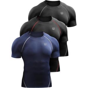 image:imageNELEUS Mens 3 or 4 Pack Workout Athletic Compression Shirts5022 BlackgreyBlackredNavy Blue