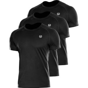 image:imageNELEUS Mens Dry Fit Athletic Running Shirt5012 BlackBlackBlack