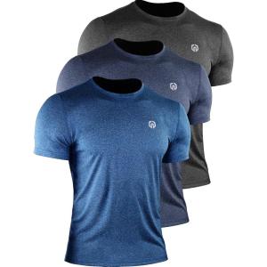 image:imageNELEUS Mens Dry Fit Athletic Running Shirt506 BlackBlueNavy Blue