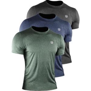 image:imageNELEUS Mens Dry Fit Athletic Running Shirt506 BlackNavy BlueOlive Green