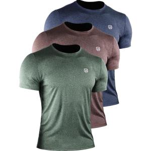 image:imageNELEUS Mens Dry Fit Athletic Running Shirt506 Navy BlueBrowOlive Green