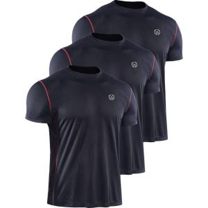 image:imageNELEUS Mens Dry Fit Athletic Running ShirtZ027 BlackBlackBlack 3 Pack