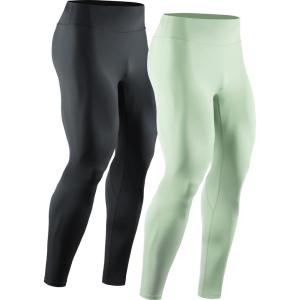 image:imageNELEUS Mens Dry Fit Compression Pants Workout Running Leggings6107 BlackLight Green 2 Pack