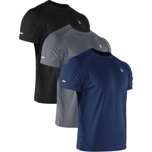 image:imageNELEUS Mens Dry Fit Mesh Athletic Shirts5016 BlackGreyNavy Blue