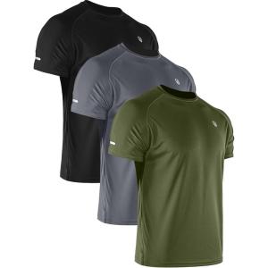 image:imageNELEUS Mens Dry Fit Mesh Athletic Shirts5016 BlackGreyOlive Green