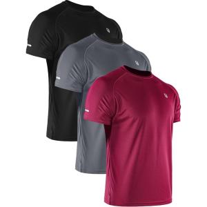image:imageNELEUS Mens Dry Fit Mesh Athletic Shirts5016 BlackGreyRed