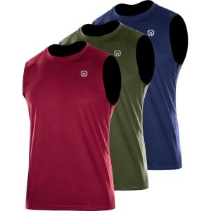 image:imageNELEUS Mens Dry Fit Workout Running Muscle Tank Top5015 Olive GreenNavy BlueRed