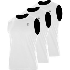 image:imageNELEUS Mens Dry Fit Workout Running Muscle Tank Top5015 WhiteWhiteWhite