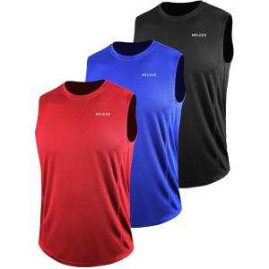 image:imageNELEUS Mens Dry Fit Workout Running Muscle Tank Top5042 BlackBlueRed