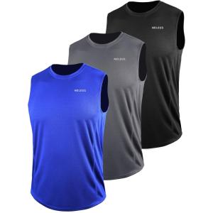 image:imageNELEUS Mens Dry Fit Workout Running Muscle Tank Top5042 BlackGreyBlue
