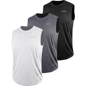 image:imageNELEUS Mens Dry Fit Workout Running Muscle Tank Top5042 BlackGreyWhite