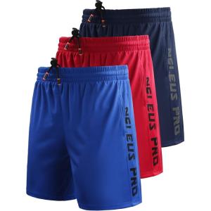 image:imageNELEUS Mens Lightweight Workout Athletic Shorts with Pockets6056 BlueNavy BlueRed 3 Pack