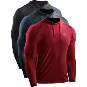 image:imageNELEUS Mens Soft TShirt5071 Dark GreySlate GreyRed 3 Pack