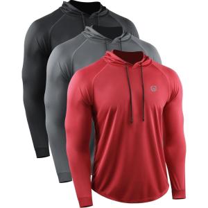 image:imageNELEUS Mens Soft TShirt5147 BlackGreyRed 3 Pack