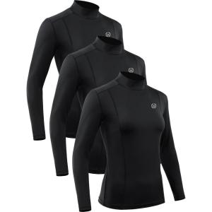 image:imageNELEUS Womens 3 Pack Athletic Compression Long Sleeve T Shirt Dry Fit05 BlackBlackBlack 3 Pack
