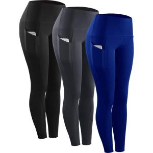 image:imageNELEUS Womens Soft Leggings9017 Yoga Pant 3 PackblackGreyBlue