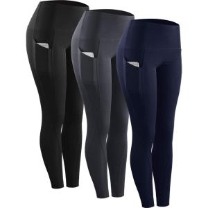 image:imageNELEUS Womens Soft Leggings9017 Yoga Pant 3 PackblackGreyNavy