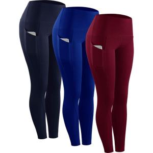 image:imageNELEUS Womens Soft Leggings9017 Yoga Pant 3 PackblueNavyRed