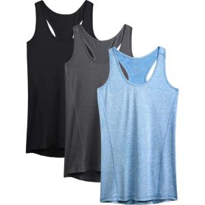 image:imageNELEUS Womens Workout Tank Top Racerback Yoga Tanks Athletic Gym Shirts06 BlackDark GreyLight Blue