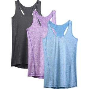 image:imageNELEUS Womens Workout Tank Top Racerback Yoga Tanks Athletic Gym Shirts06 Dark GreyPurpleLight Blue