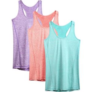 image:imageNELEUS Womens Workout Tank Top Racerback Yoga Tanks Athletic Gym Shirts06 OrangePurpleLight Green
