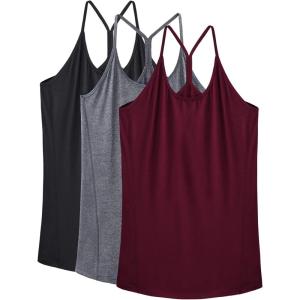 image:imageNELEUS Womens Workout Tank Top Racerback Yoga Tanks Athletic Gym Shirts8057 BlackGreyBurgundy 3 Pack