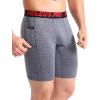 image:imageNELEUS Mens 3 Pack Running Compression Shorts with Pockets6064 BlackGreyNavy Blue 3 Pack