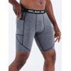 image:imageNELEUS Mens 3 Pack Running Compression Shorts with Pockets6082 BlackGreyWhite 3 Pack