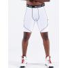 image:imageNELEUS Mens 3 Pack Running Compression Shorts with Pockets6082 BlackGreyWhite 3 Pack