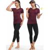 image:imageNELEUS Womens 3 Pack Athletic Running Shirt Workout Compression Shirts8017 BlackGreyBurgundy