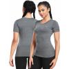 image:imageNELEUS Womens 3 Pack Athletic Running Shirt Workout Compression Shirts8017 BlackGreyNavy Blue