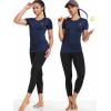 image:imageNELEUS Womens 3 Pack Athletic Running Shirt Workout Compression Shirts8017 BlackGreyNavy Blue