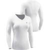image:imageNELEUS Womens 3 Pack Compression Shirts Long Sleeve Yoga Athletic Running T ShirtVneck BlackBlueWhite 3 Pack