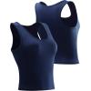 image:imageNELEUS Womens Running Crop Tank Tops Dry Fit Workout Athletic Crop Shirts Pack of 38080 BlackDark GreyNavy Blue 3 Pack