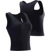 image:imageNELEUS Womens Running Crop Tank Tops Dry Fit Workout Athletic Crop Shirts Pack of 38080 BlackDark GreyRosy Brown 3 Pack