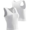 image:imageNELEUS Womens Running Crop Tank Tops Dry Fit Workout Athletic Crop Shirts Pack of 38080 BlackDark GreyWhite 3 Pack
