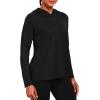 image:imageNELEUS Womens Sun Protection Running Shirts Workout Athletic Shirts with Hoods2651 BlackGreyNavy Blue 3 Pack