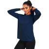 image:imageNELEUS Womens Sun Protection Running Shirts Workout Athletic Shirts with Hoods2651 BlackGreyNavy Blue 3 Pack