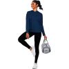 image:imageNELEUS Womens Sun Protection Running Shirts Workout Athletic Shirts with Hoods2651 BlackGreyNavy Blue 3 Pack