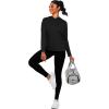 image:imageNELEUS Womens Sun Protection Running Shirts Workout Athletic Shirts with Hoods2651 BlackGreyNavy Blue 3 Pack