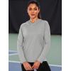 image:imageNELEUS Womens Sun Protection Running Shirts Workout Athletic Shirts with Hoods2651 BlackGreyWhite 3 Pack