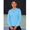 image:imageNELEUS Womens Sun Protection Running Shirts Workout Athletic Shirts with Hoods2651 Navy BlueBluePurple 3 Pack
